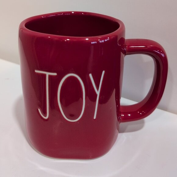 Rae Dunn Other - Rae Dunn Red Ceramic Christmas Mug “Joy” Large Letter Holiday Artisan Collection